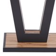 thumbnail image 3 of Modern MDF & Metal Accent Table - Natural & Black, 3 of 8