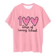 thumbnail image 4 of LUOGENLI T-Shirt pour Filles Enfants Mode Décontractée Imprimé Col Rond Ample Manche Courte T-Shirt Haut Maxi Hauts Ensembles Filles Tenue 2 Pcs Boho 10-11 Ans, 4 of 4