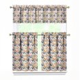 thumbnail image 1 of 3 Piece Chicken Kitchen Curtains and Valances Set for Windows Rooster Kitchen Window Curtains Over Sink Decor 27.5x36 in, 1 of 6