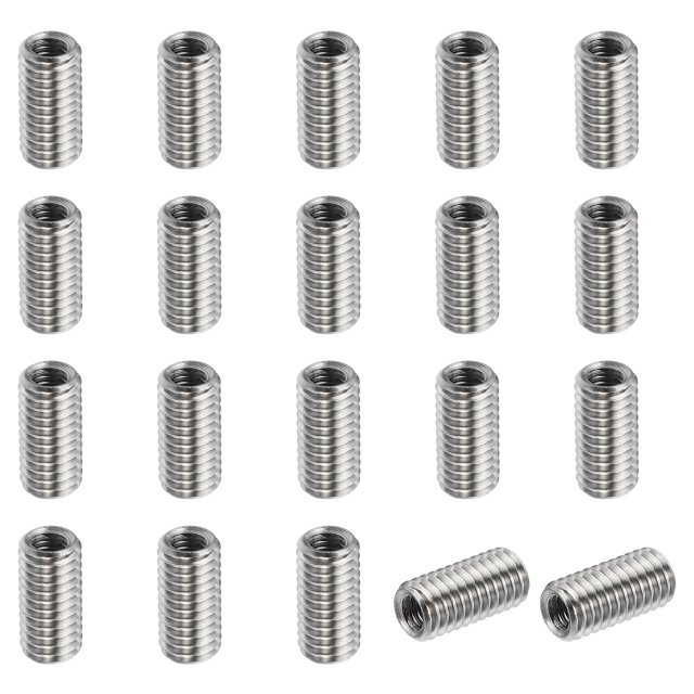 Unique Bargains Adaptateurs Filetage Manchon Réducteur Écrou M5x0,8 Mâle à M3x0.5 Femelle pour Réparer Insert Écrou Vis Réducteur 10mm 20 Pcs