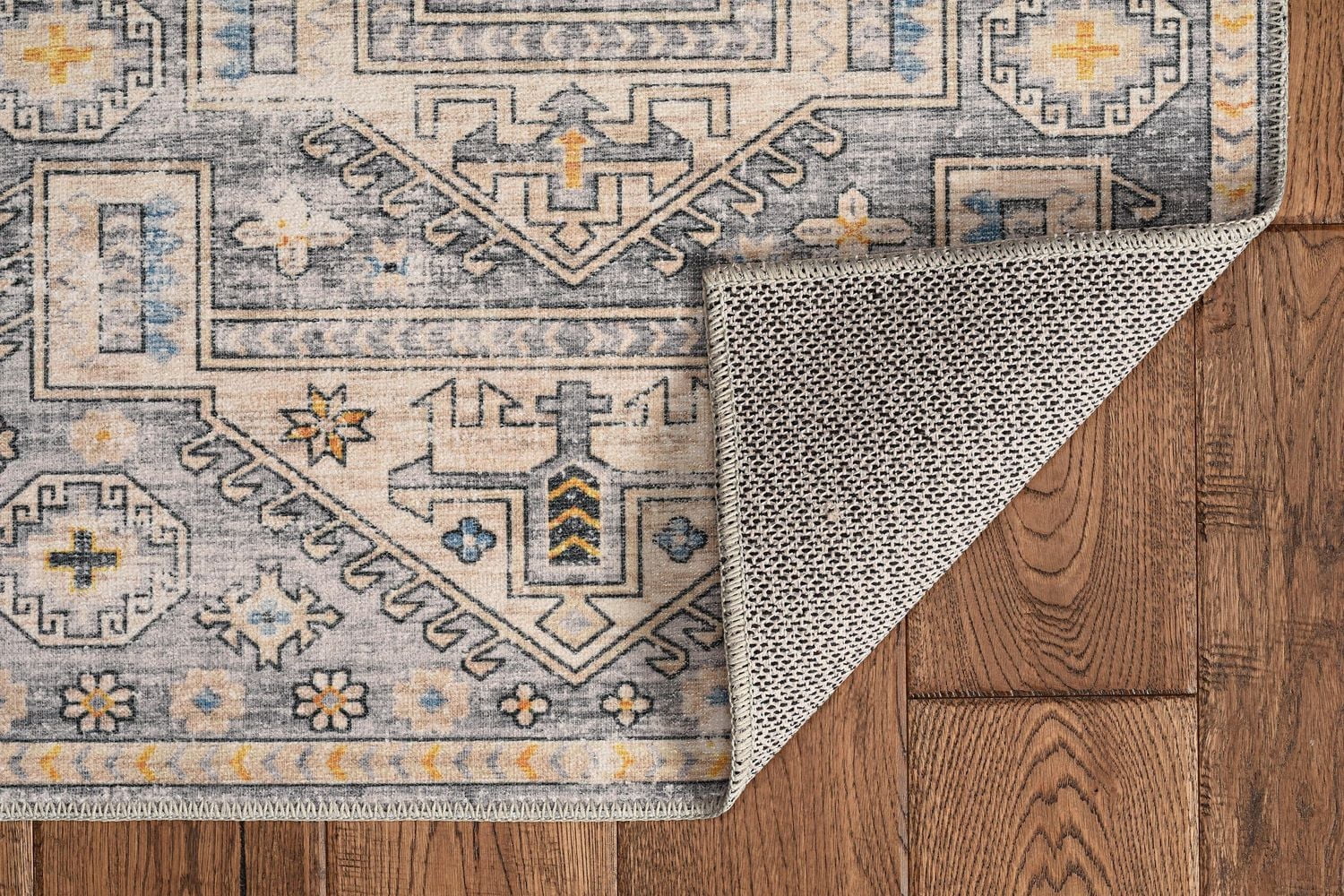 Tapis d'appoint lavable Parson 3 pi x 5 pi gris et beige