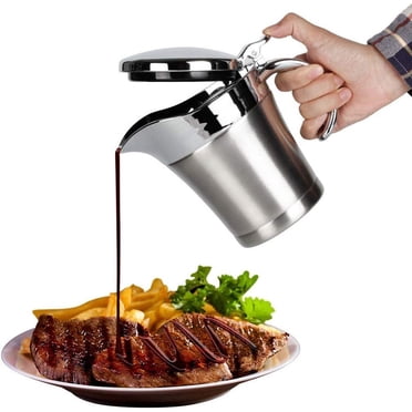 Bateau à Sauce Isolé en Acier Inoxydable sous Vide Thermique Pichet de Service pour Sauce Pot Verseur de Cuisine Bateaux à Sauce Outil de Vaisselle