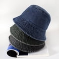 thumbnail image 3 of EIMELI Fisherman Hat Vintage Foldable Denim Simple Style Bucket Hat for Men, 3 of 8