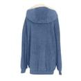 thumbnail image 5 of CEHVOM Women Plus Size Winter Warm Loose Plush Zip Hooded Jacket Coat, 5 of 5