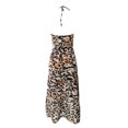 thumbnail image 4 of Leutsin Robe Maxi Grande Taille pour Femmes à Imprimé Tropical, Dos Nu à Col Licou, Aguichant, Sans Manches, de Plage, Grande Taille, 4 of 5