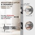 thumbnail image 4 of Front Double Door Traditional Style Keyed Entry Door Handleset with Lever Handle in Matte (Keyed and Dummy Set) MDHSTDBSETBR, 4 of 8