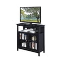 thumbnail image 1 of Convenience Concepts R3-0202 Big Sur Modern Solid Wooden Highboy TV Stand, Black, 1 of 6