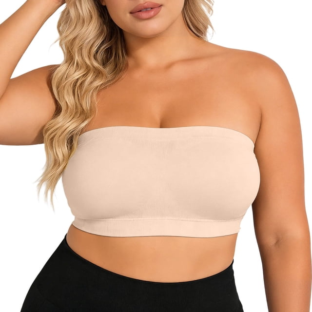 Comfortable And Transparent Shoulder Strap Cordless Backless Spongeless With Convertible Straps For Casual Home Wear Bra