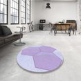 thumbnail image 4 of Ahgly Company Tapis d'Intérieur Lavables en Machine Mimosa Violet Transitionnel, Carré de 5', 4 of 7