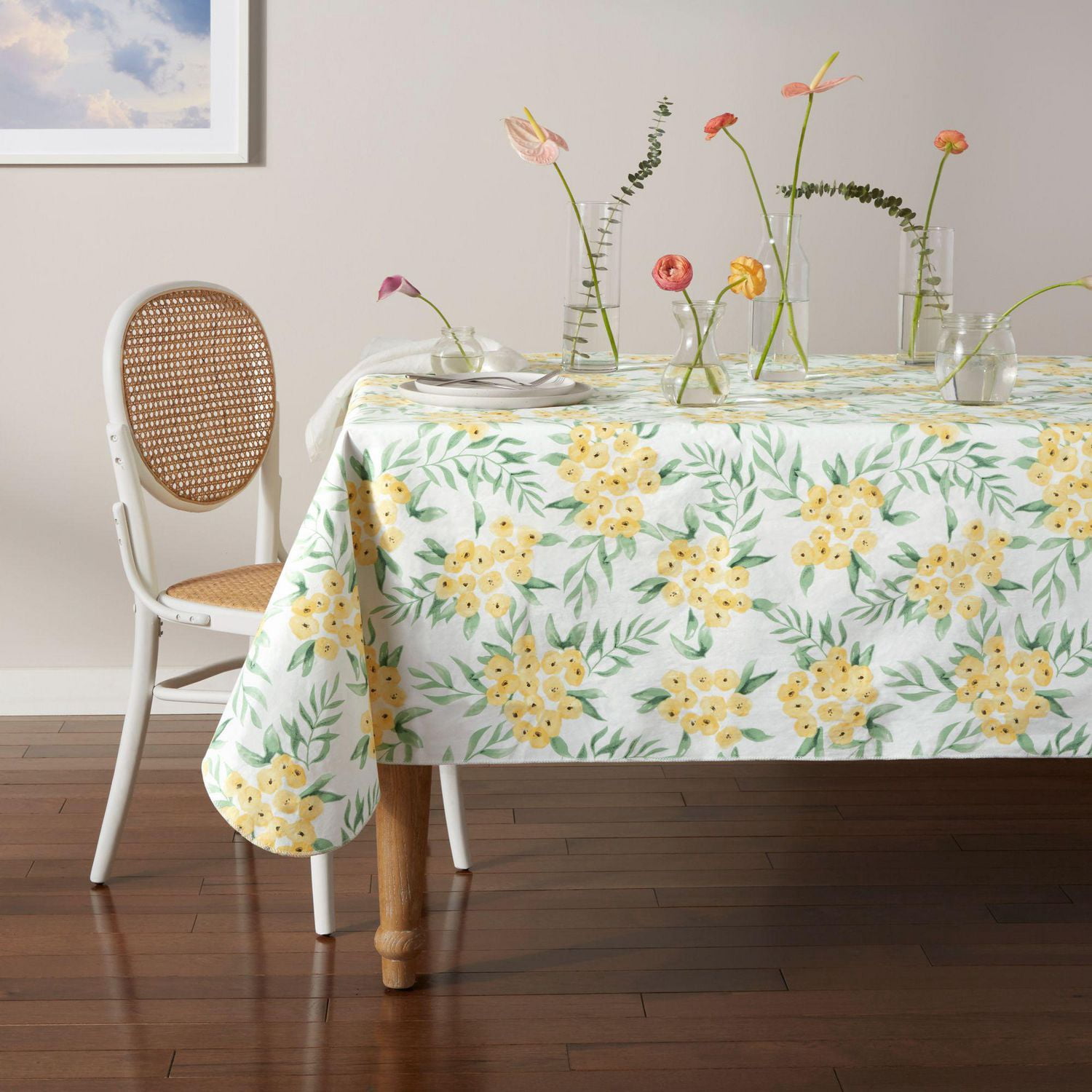 Nappe en PEVA Home Trends Bouquets de fleurs, 52 po x 70 po, 1 pièce