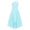 thumbnail image 3 of Manyakai Robe à une Épaule pour Filles, Ourlet Haut-Bas, Robe de Princesse à Volants, Taille Haute, Robe de Danse de Soirée, Bleu Clair 8, 3 of 7