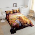 thumbnail image 4 of Erosebridal Kitten Dog Bedding Toddler Comforter Set, Pet Lover Down Comforter, Rustic Floral Decor, Reversible 2 Pieces, 4 of 7