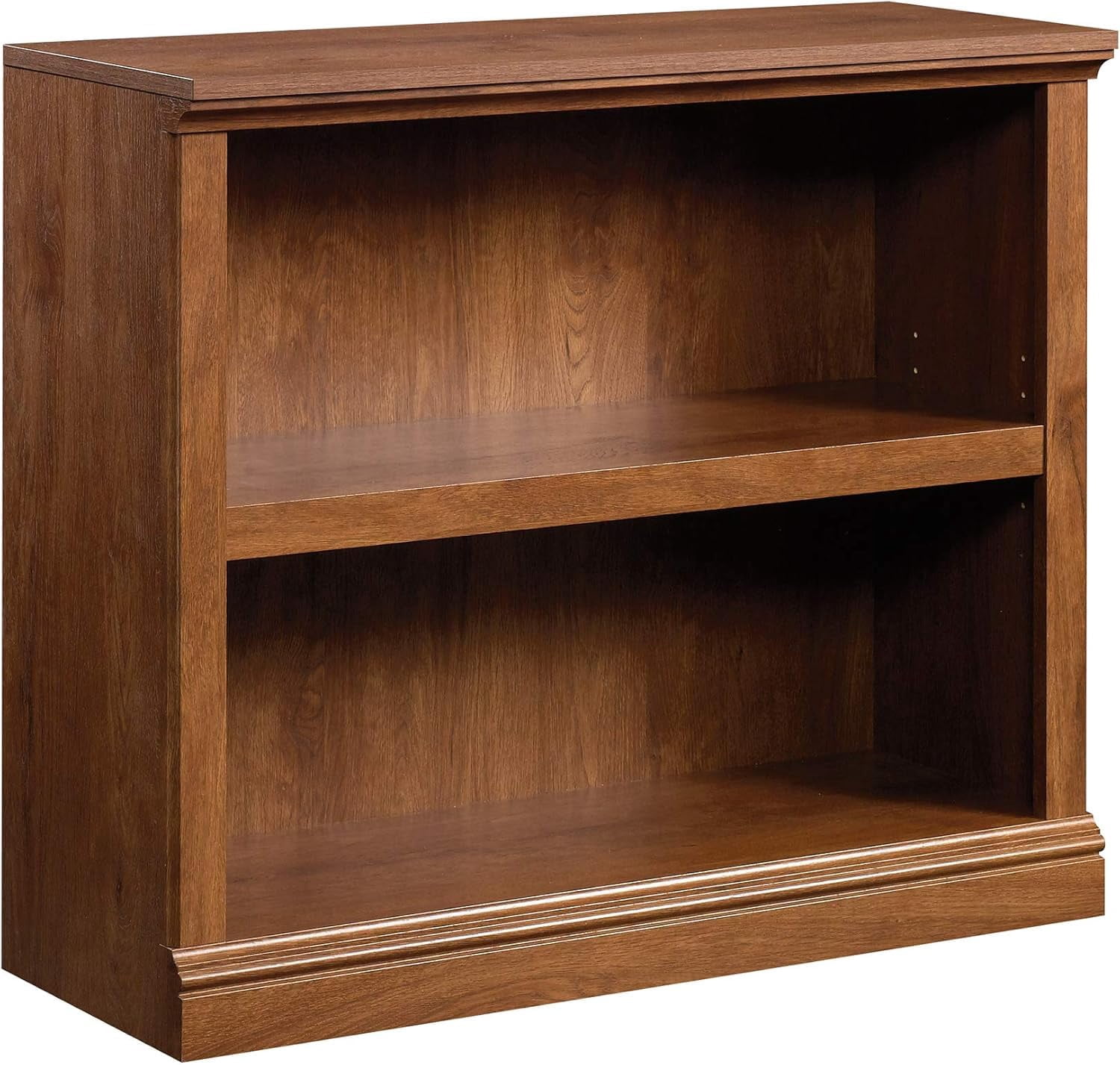 2-Tier Rustic Brown Wooden Bookshelf - Adjustable Wide Bookcase with Open Shelves, Anti-Tip & Anti-Slip, Tall Display Storage for Home Office, Living Room - Specs: Two-Tier