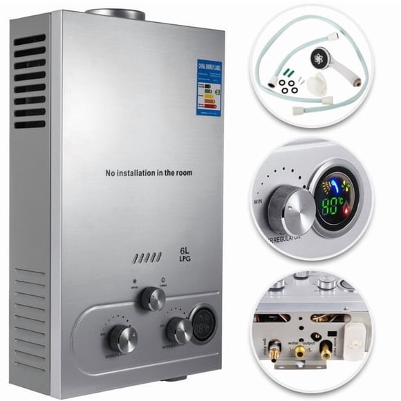 SIHAO Tankless Propane Water Heater 2.6GPM 10L Outdoor Portable Gas Hot Water Heater with Digital Display for Home Camping RV Trips Boat Cabins