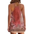 thumbnail image 4 of Femmes Été Sans Manches Mini Robe V Cou Spaghetti Sangle Robe de Soleil Athlétique Robe Courte avec Poches, 4 of 5