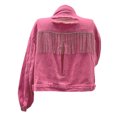 thumbnail image 2 of Kmbangi Women Jacket with Rhinestone Tassel Casual Button down Ripped Denim Crop Jean Jacket Spring Fall Outwear, 2 of 8