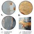 thumbnail image 3 of Designart "Modern Liquid Shapes in Gold and Grey IV" Abstract Modern Shapes Metal Wall Art, Gold Metal Wall Decor, Modern Metal Art Decor For Living Room - 29x29 Inch, 3 of 6