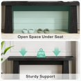 thumbnail image 3 of Tribesigns 47-Inch Wooden Entryway Bench, Black Dining Table Bench with Sturdy MDF Frame for Hallway, Kitchen, Bedroom, 3 of 5