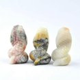 thumbnail image 2 of CHUANK Statue de Serpent de Guérison Sculptée en Quartz Naturel en Cristal Gemstone Mini Reiki - Quartz Rose, 2 of 6