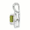 thumbnail image 2 of Pendentif en Argent Sterling 925 Rhodié avec Diamant et Péridot, 2 of 4