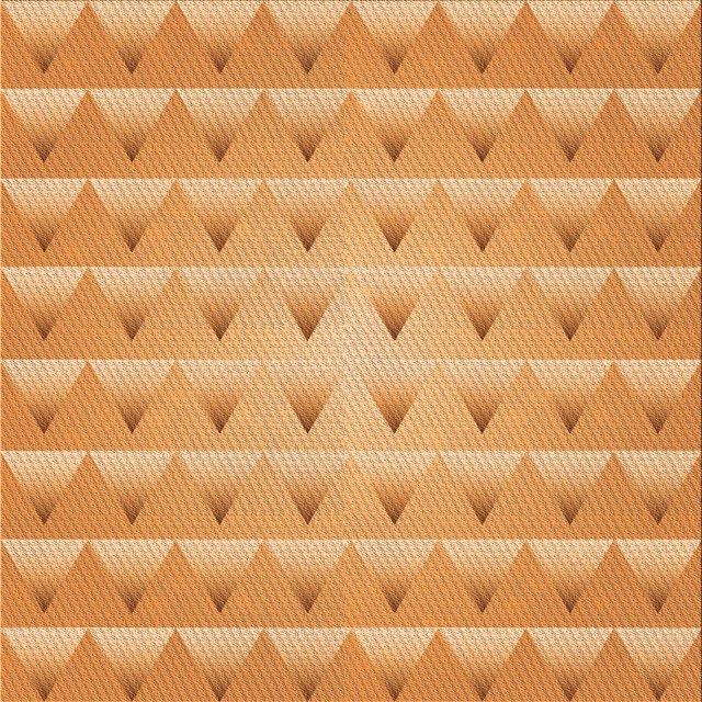 Ahgly Tapis de Zone Carré Transitionnel Néon Orange Lavable en Machine, 7 Pieds Carré