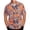 Orange, variant on Mens Hawaiian Print Lapel Short Sleeve Shirt