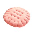 thumbnail image 2 of DYNWAVECA Coussin en Forme de Biscuit Coussin de Sol Décoratif Doux pour Cadeau Salon Bar Rond Rose, 2 of 10