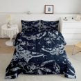 thumbnail image 1 of Erosebridal Floral Print Bedding Queen Comforter Set, Hippie Gothic Down Comforter, Moth Butterfly Decor, Breathable, 1 of 8