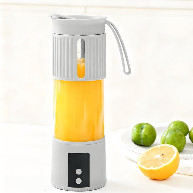 Uscallm Portable Electric Juicer Blender, Mini Personal Smoothie Maker for Kitchen, Food Grinder, Fresh Fruit Vegetable Juice Cup, Travel Cordless Rechargeable Blender