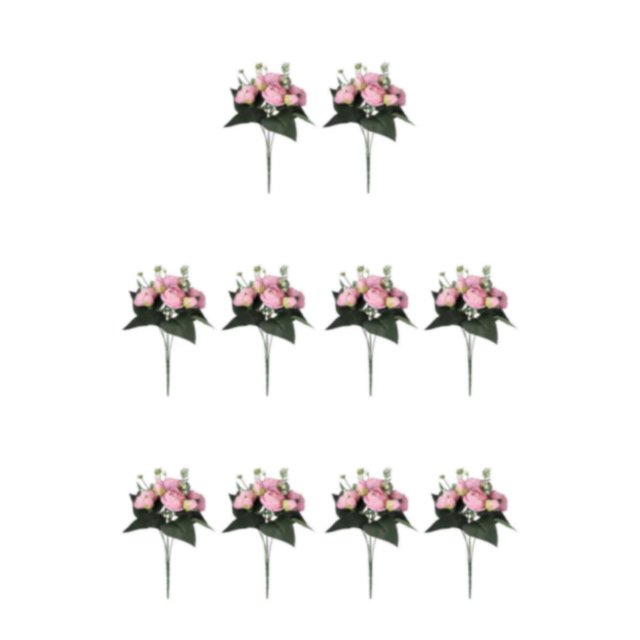 Youkk 2pcs Easy To Clean – Realistic Appearance – Artificial Flowers For Wedding pink 5Set