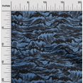 thumbnail image 2 of oneOone Rayon Medium Blue Fabric Asian Japanese Wave Sewing Craft Projects Fabric Prints By Yard 56 Inch Wide, 2 of 4