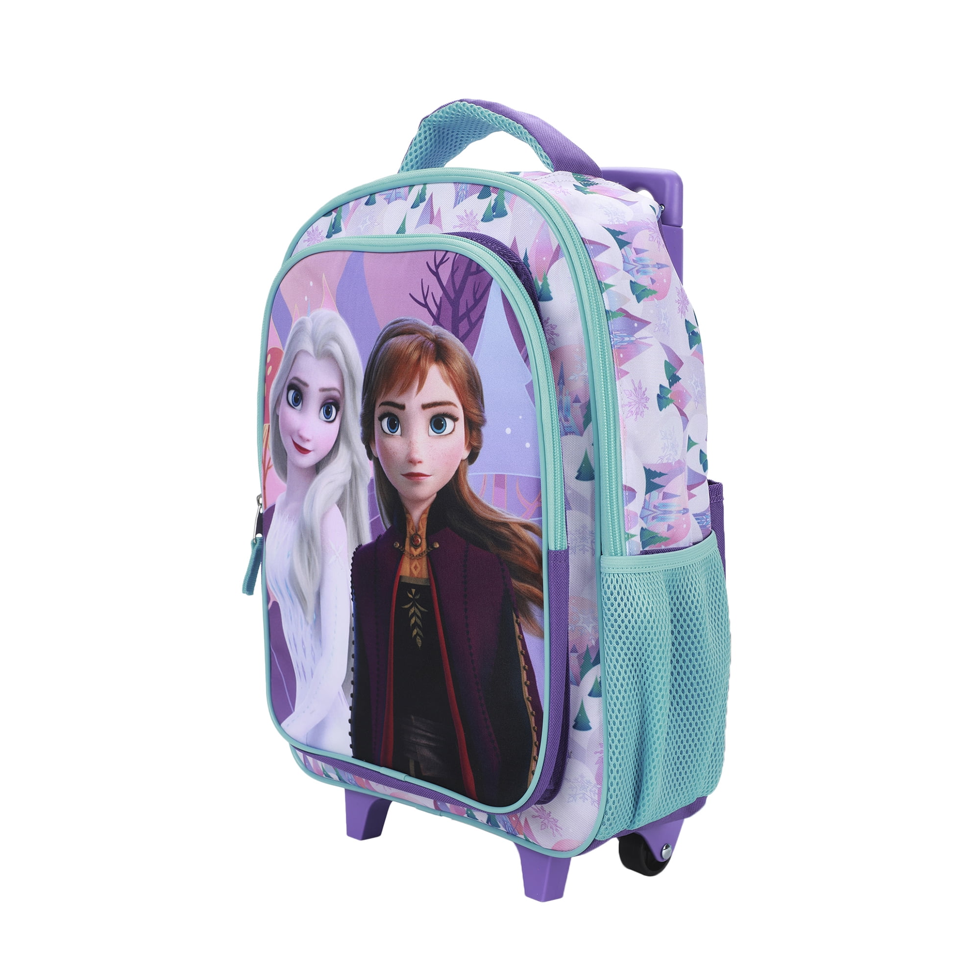 Sac à dos à roulettes de 16 po Disney La Reine des Neiges avec imprimé Anna et Elsa