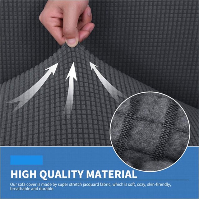 4PCS Stretch Texturé Couverture de Canapé Couverture de Canapé Couvertures de Meubles Lavables pour Lavable en Machine