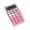 Pink, variant on Clear Mini 8-Digit Calculator - Portable Basic Calculator with LCD Display for School Supplies, Students & Home Office Use