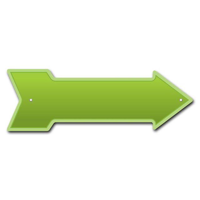 SignMission P-ARROW8-999772 8 x 24 Po Grand Signe de Flèche Vert Citron
