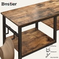 thumbnail image 3 of Bestier Table Console de 39,4 Po L, Table d'Entrée à 4 Niveaux avec 3 Tablettes, Brun, 3 of 6