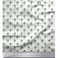 thumbnail image 1 of Soimoi Green Georgette Viscose Fabric Palm Tree Print Fabric by Yard 42 Inch Wide, 1 of 5