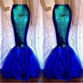 thumbnail image 1 of Jupe Longue Queue de Sirène Adulte pour Femmes, Costume de Cosplay de Fête, 1 of 5
