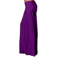 thumbnail image 1 of Womens Lounge Pants Ladies'solid Color Wide Leg Athletic Pants with Belt Mid Rise Dance Trousers Women Linen Pants Purple XXL, 1 of 4