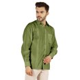 thumbnail image 3 of Bestman Solid Formal Button Down Shirt For Men Long Sleeve With Patch Pocket Business Wear, 3 of 7