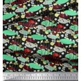 thumbnail image 3 of Soimoi Rayon Crepe Fabric Fish Cartoon Print Fabric by The Yard 46 Inch Wide, 3 of 3