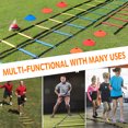 thumbnail image 4 of Herwey Speed Agility Train Kit, 19Ft Flat Ladder + 10pcs Disc Cones for Athletic Training,Speed Agility Train Kit, 4 of 6