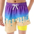 thumbnail image 4 of Kids Swim Trunks for Boys With Ice Print Stretchy Relaxed Quick Dry 3-4 Years Boy Clothes, 4 of 4