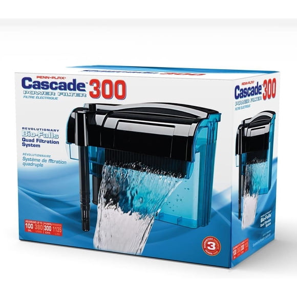 Penn-Plax Cascade 300 Bio-Falls Power Filter for Aquariums