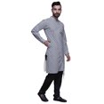 thumbnail image 2 of Atasi Designer Kurta Pajama For Men Printed Angrakha Kurta Set Summer Clothing, 2 of 3