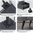 thumbnail image 5 of 4 Pcs 16 Inch Heavy Duty Matte Black Metal Slant Angled Tapered Legs Set For Furniture, Mid Century Modern Style Feets For Coffee Table Couch Sofa Cab, 5 of 5