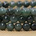 thumbnail image 3 of Natural Dark Green Jade Gemstone 8mm Round Beads Stretch Bracelet 7 Inch Unisex, 3 of 4