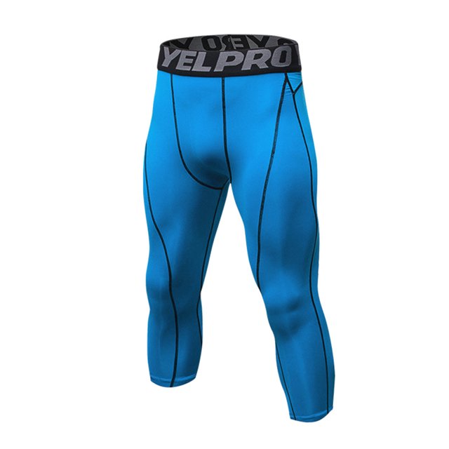 Mens Four Seasons Simple Exercise Tight Fitness Running Stretch Basketball Base Training Compression Pants Fitness Pants Trousers