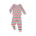 thumbnail image 1 of Honganda Mode Rayé Manches Longues Hauts et Pantalons Pyjamas Parent-Enfant, 1 of 8