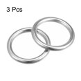 thumbnail image 3 of Unique Bargains Bague Ronde en Acier Inoxydable 316 50 mm ID 8 mm d'Épaisseur, Lot de 3, 3 of 5